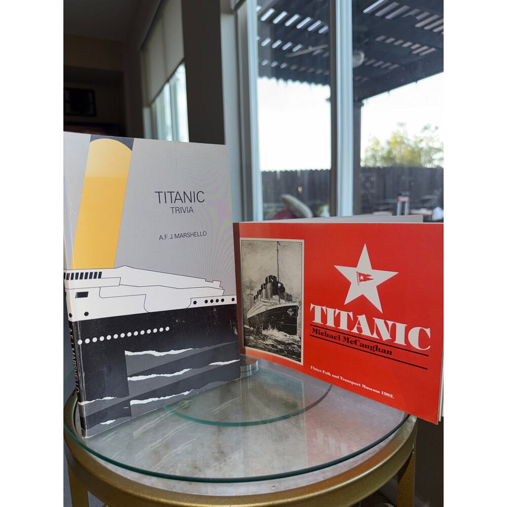 Titanic Book Bundle 1982 Museum Paperback 1987 Titanic Trivia First Printing